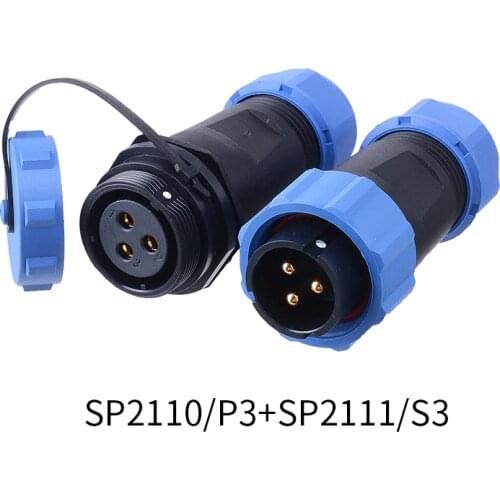 LEIFU SP21 Soldering M21 Waterproof Electrical Connector 2 3 4 5 7 9 12 Pin Male Plug Female Socket Cable Wire IP68 Connectors