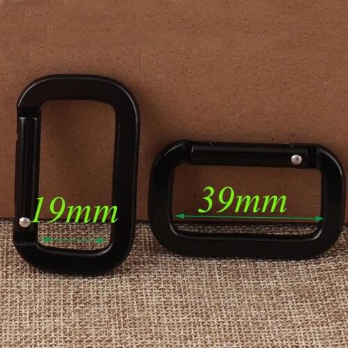 10 pcs Carabiner 40MM Black Aluminum Carabiners carabiner clip keyring fathers day Coordinate keychain Keychain