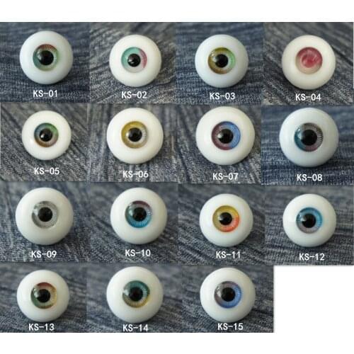 KS BJD doll glass eyes EKS series 1/12 1/8 1/6 1/4 1/3 22CM 24CM Hand made glass doll eyes
