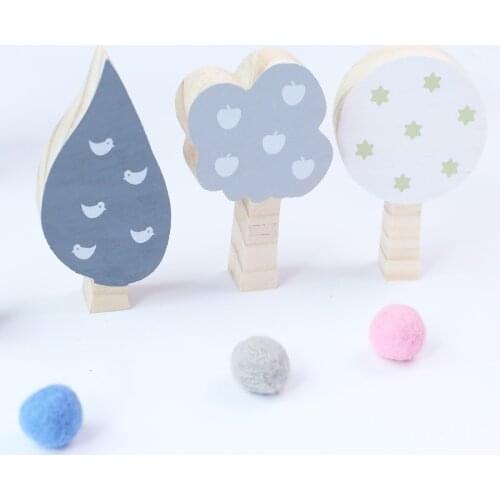 2019 Best selling home decorative wooden tree set craft for kids bedroom decoration