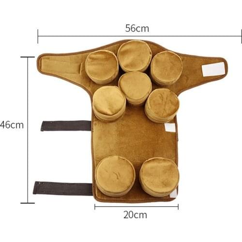 Copper Smokeless Moxa Moxibustion Box Velvet Bag Moxa Stick Acupuncture Roller Holder Neck Waist Body Acupoint Massage Therapy