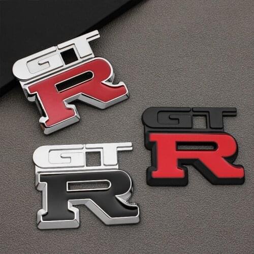 3D Metal Car Sticker GTR Emblem Badge Decal Car Styling For Nissan GTR R35 R34 Altima March Tiida Versa Pat Rear Trunk Sticker