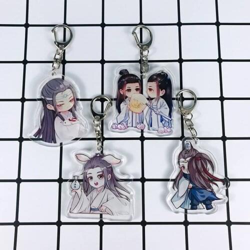 Mo Dao Zu Shi Wei WuXian Lan WangJi couple Cute Anime Acrylic Figure keychain Keyring Charm Decoration Collection Model Toy