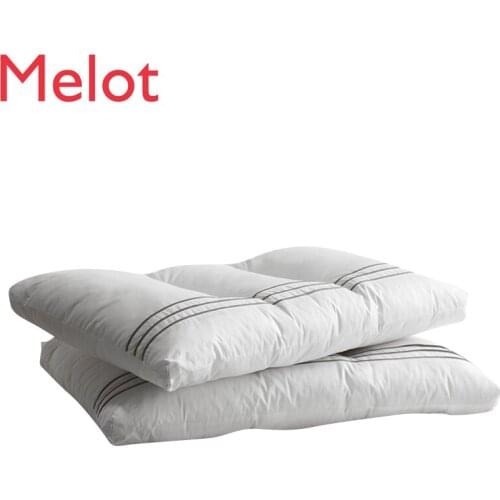 Fashion Environmentally Friendly Pure Cotton Sleeping Pillow Neck Protection Soft Feather Fabric Pillow Interior Home