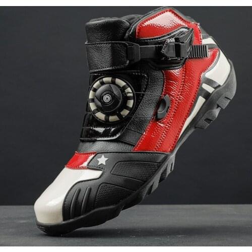 2021 Mens Motorcycle Shoes High-top Motorcycle Boots Large Size Womens Shoes Autumn And Winter Cycling Shoes