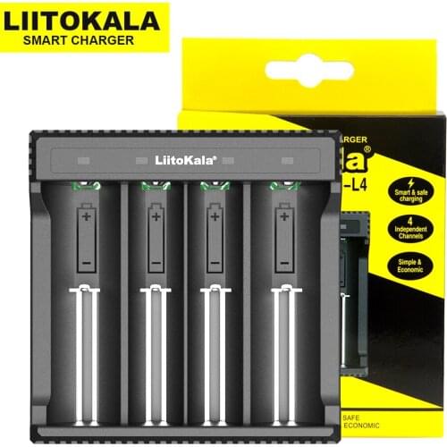 2019 New LiitoKala Lii-L4 Lii-L2 18650 charger Rechargeable battery charger 4Slot 2slot For 18500 18650 26650 21700 batteries