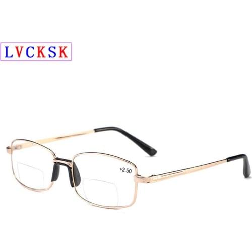 New Arrived Mteal Bifocals Reading Glasses for Women Men Look Near Far Presbyopic Spectacles magnifier +1.0~+4.0 L3