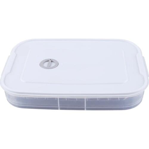 69HC Flat Plastic Box for Kitchen Refrigerator Organization Transparent Food Storage Container for Kitchen Fridge Freezer Holder