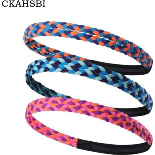 CKAHSBI Bicycle GYM Sweat Hoop Bandana Bezel Bike Sports Weave Headbands Colorful Silicone Non-Slip Soft 2018 Cycling Headwear