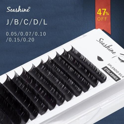 Seashine All Size Individual Eyelashes Extension BCDL Curl High Quality False Mink Lash Classical False Eyelash Extension Cilia