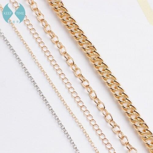 Ritoule 1m DIY accessories materials Korean jewelry chain copper chain Tassel Earrings Earrings clothing Handmade