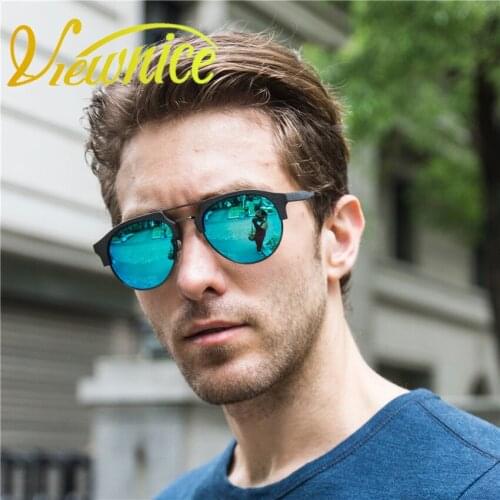 Viewnice Gafas De Sol Sunglasses Vintage Trend Brand Wooden Acetate Polarized Polaroid Handmade Sunglasses Man Mirror 15144
