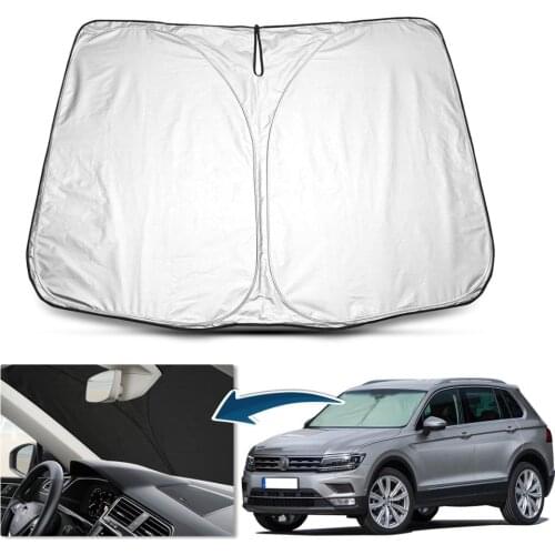 LFOTPP Car Windshield Sunshades For Tiguan 2th 2016 2017 2018 2019 Front Window Visor Cover Silver Exterior Protect Accessories