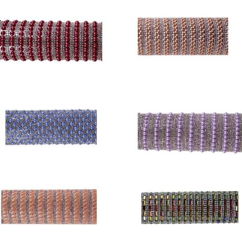 T2493 Beading Crystal Hotfix Rhinestones Triming Iron on for Shoes Bags Clothes Decorated Stickers in Roll Applique 1Sheet