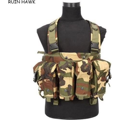 Tactical AK Vest 600D Hunting Vest Outdoor Protective Light Vest Military Equipment CS Protective Vest Camo Magazine Airsoft