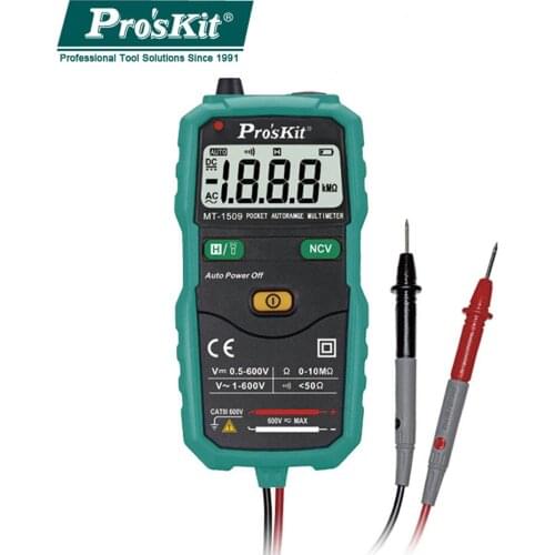 Proskit MT-1509 Smart Pocket Type Automatic Range Digital Multimeter Anti-Burn High Precision Non-contact Household Test Meter