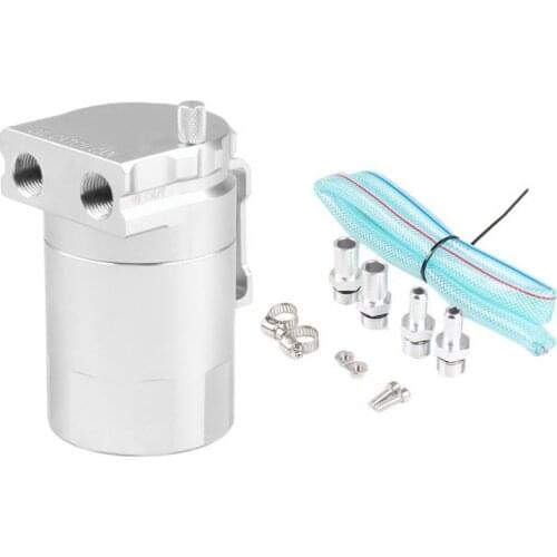 Dyno Racing Universal Oil Catch Can Engine Oil Catch Tank Aluminum Catch Can Oil Separator 300Ml