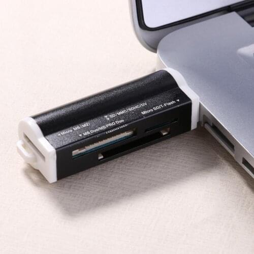 USB2.0 4 in 1 Aluminium Alloy Multi Memory Card Reader for SD/SDHC/Mini SD/MMC/TF Card Multi-function Memory Card Reader