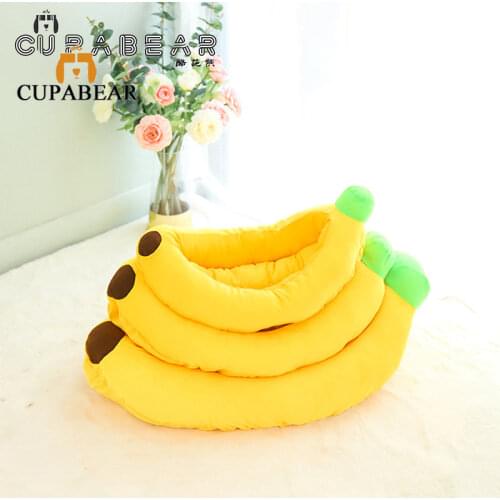 Funny Banana Cat Bed Warm Durable Portable Pet Basket Kennel Cat Bed House Mat Puppy Cushion Basket For Cat Pets Supply