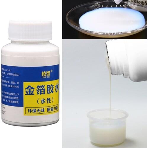 100g Gilding Glue Gold Leaf Foil Water-based Glue for Metal Foil Sheets Arts X4YD