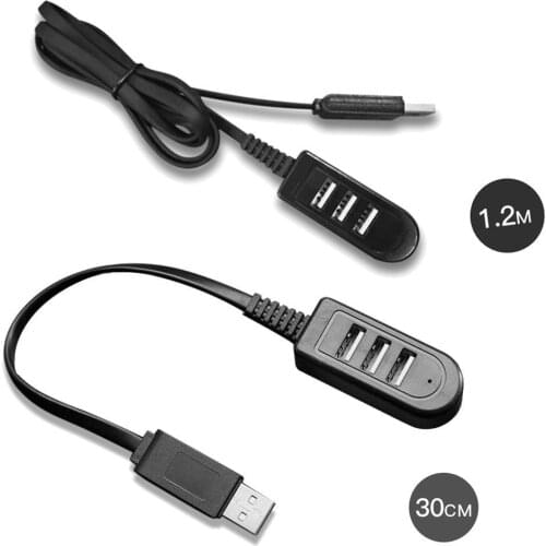 1.2m USB 3 Hub Cable USB2.0 Hub With Power Adapter Mini 0.3m USB Hab For Laptop PC Notebook Extend Cable USB Hub Data