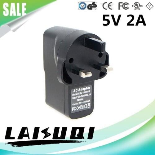 1pcs 5v 2a USB Ac/dc Power Adapter UK Plug 5v2a Charger Supply For Phone Mid Other LAISUQI New Hot Sale Special Offer