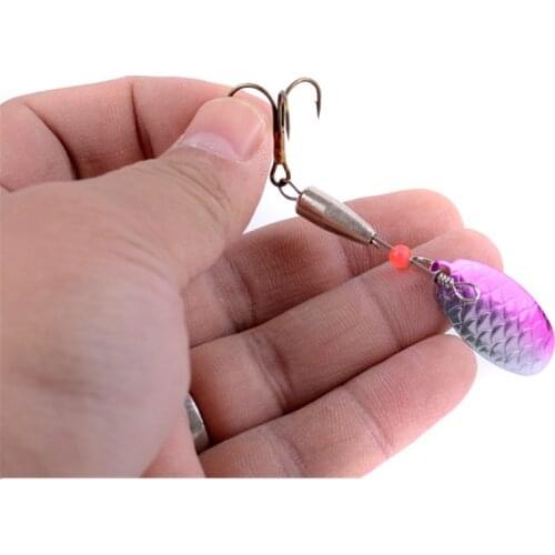 1PC 6cm 4g Rotating Spinner Trout Spoon Lure Metal Sequins Bait Wobbler Fishing Tackle for Jig Fly Fishing Baits Sea Hard Lures