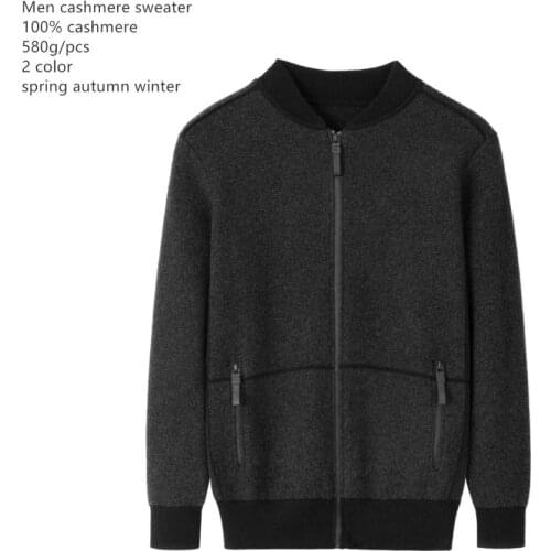 Naizaiga 100% cashmere Mens pure cashmere cardigan thickened positive and negative reversible pure cashmere sweater , MPSM3021