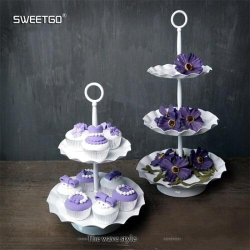2/3 tiers cupcake stand for wedding cake tools dessert decorators bakeware dinnerware cake decorating supplies