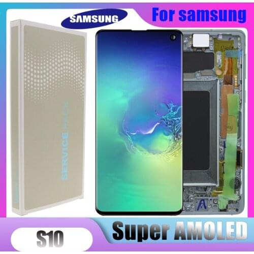 3040x1440 Original 6.1'' S10 LCD For SAMSUNG Galaxy S10 G973F/DS G973U G973 SM-G973 Display Touch Screen Digitizer Replacement
