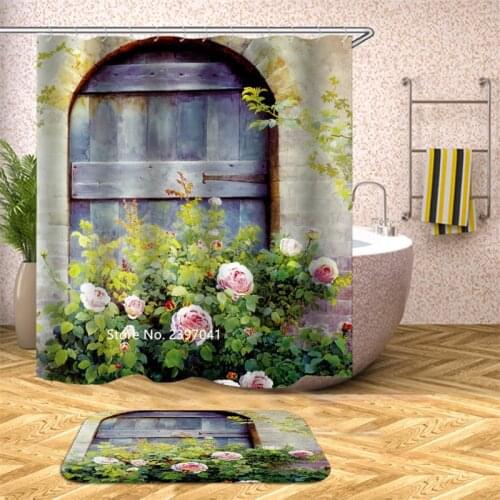 3D Digital Printing Beautiful Scenery Wild Animals Shower Curtain Shower Room Bathroom Waterproof and Mildew Proof with Hooks