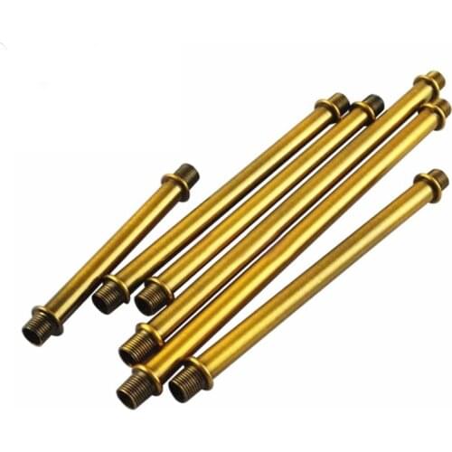 4Pcs/lot, M10*1mm Antique Gold Hollow Tube with Double Head, E27 Socket Holder Droplight Extension Rod,Light accessories