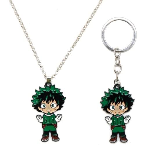 Anime My Hero Academia Keychain Cartoon Boku no Hero Academia Midoriya Izuku deku Keyring Enamel Metal Key Chains Cosplay Gifts