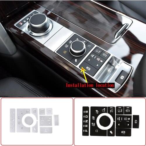Center Console Terrain Mode Adjustment Button Sequin Decoration Sticker For Land Rover Range Rover Vogue 2015-16 Car Accessories