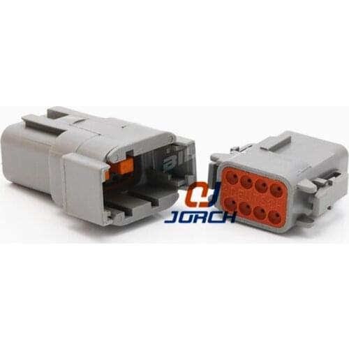 Free shipping 5 Sets 8 Pin Waterproof Automotive Connector DTM Wire Connectors With Pins DTM06-8S/ ATM06-8S DTM04-8P/ ATM04-8P
