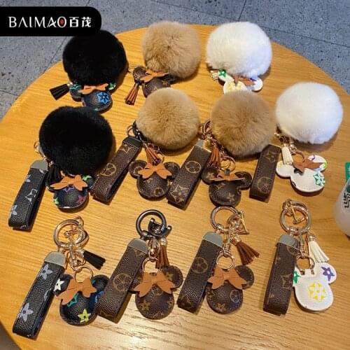 Disney Keychain Cartoon Anime Character Cute Style Boy Girl School Bag Key Chain Keychain Accessories Birthday Gift