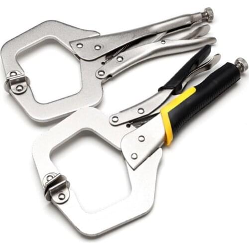 C-type Clamp Weld Clip Woodworking Locator Grip Saw Swivel Pad Wood Fix Plier Pincer Crimping Hand Tools