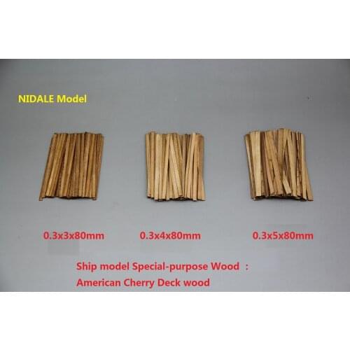 0.3mm thickness wood Ancient Ship model building kits Special-purpose American Cherry Deck wood batten 80 pcs/lot