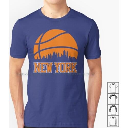 Retro Knicks Basketball New York City Skyline T Shirt 100% Cotton Ny Basketball New York Basketball Knicks Fan Knicks