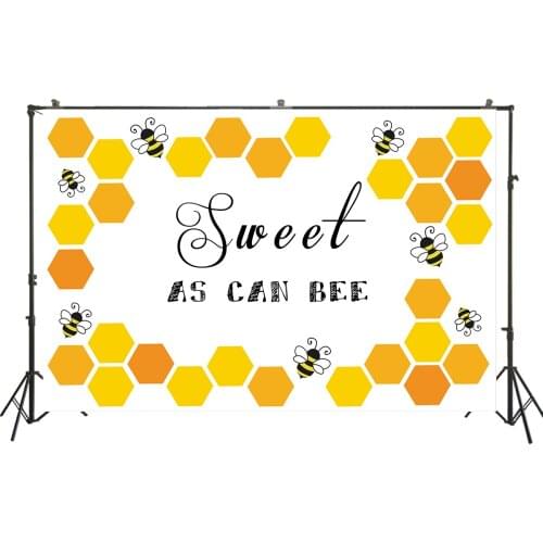 HUAYI Photography Backdrop Birthday Baby Shower Decor Photo Background Sweet As Can Bee Studio Photo Booth Backdrop W-2257