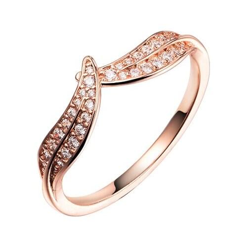 Rose Sparkling Leaves Ring Authentic 925 Sterling Silver Jewelry Ring For Woman Silver Rings For Jewelry Making