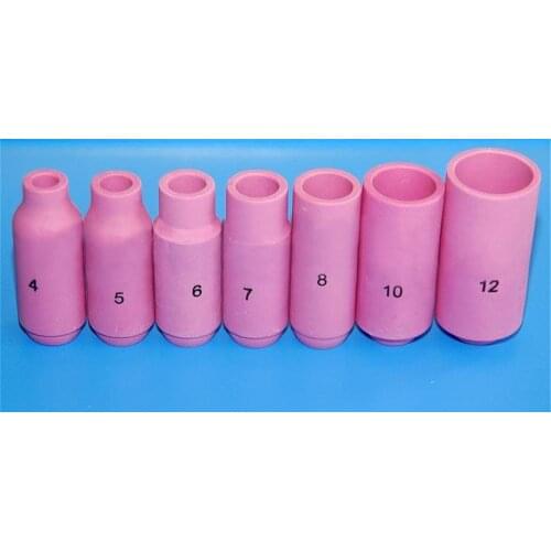 TIG Comsumables KIT Alumina Nozzle Fit TIG Welding Torch PTA DB SR WP 17 18 26 Series 7PK