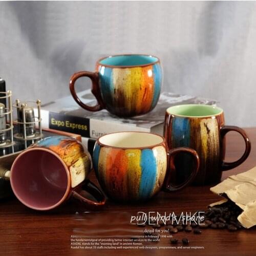 Creative hand-painted ceramic mug Personality Graffiti and more colors ceramic coffee cup