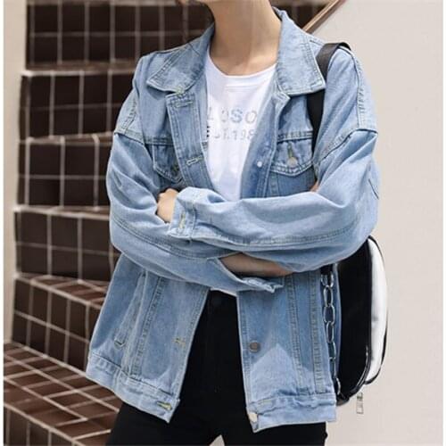 Jackets Women Retro Simple BF Style Chic Newest Single Breasted Womens Short Outwear Spring All-match Popular Lady Denim Jacket