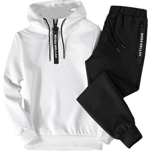 Tracksuit Sets Men Autumn Winter Drawstring Hoodie Outfit Sportswear 2020 Male Suit Pullover Two Piece Casual Set 5XL