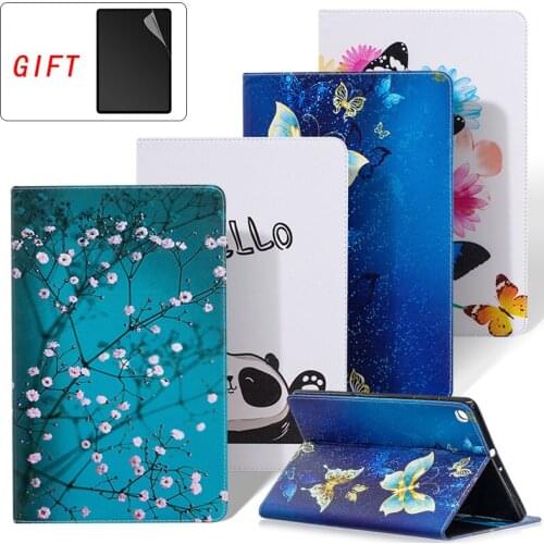 Printed Case For Samsung Tab A 10.1/S5 E 10.5/S6 Lite/A7 T500/T870/P610/T860 /T290/T510/T720/T380/P200 Leather Soft tablet cover