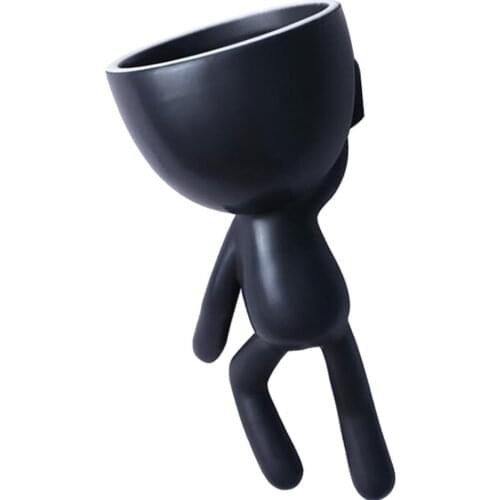 Wall Hanging Flowerpot Creative Art Abstract Human Face Sculpture Humanoid Character Portrait Humanoid Planter Decoration