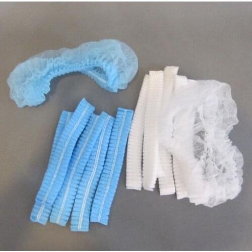 Non-woven Disposable Shower Caps Pleated Anti Dust Hat Women Men Bath Caps for Spa Hair Salon Beauty Accessories LX1930