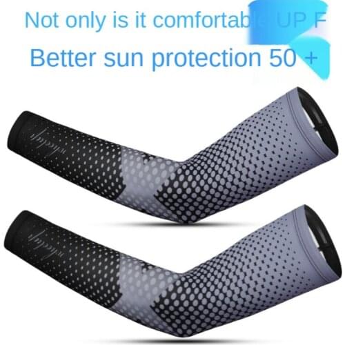2021 new summer sunscreen ice silk sleeves outdoor riding sports UV protection driving arm commuter