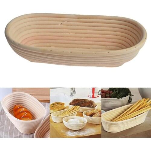 Hot Rattan Fermentation Wicker Basket Country Baguette French Bread Mass Proofing Baskets Dough Banneton Baskets Baking Tools